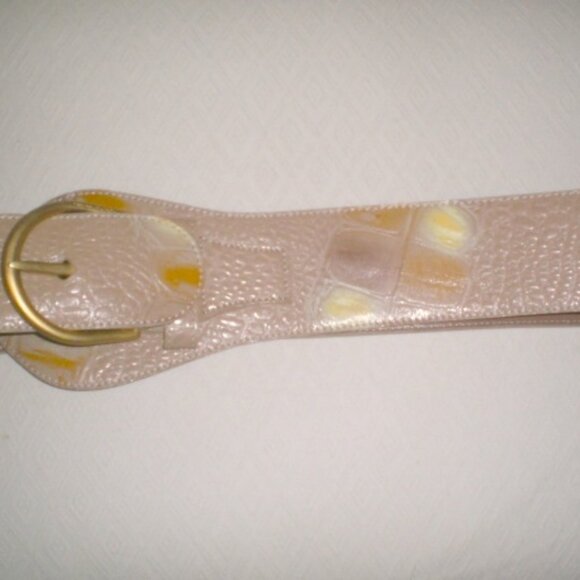 Vintage Corset Belt brushed brass buckle wide main image 4